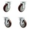 Service Caster Cooking Performance Group 369CASTER4 Replacement Caster Set with Brakes-, 4PK COO-SCC-20S514-PPUB-MRN-2-TLB-2 - alternate 1